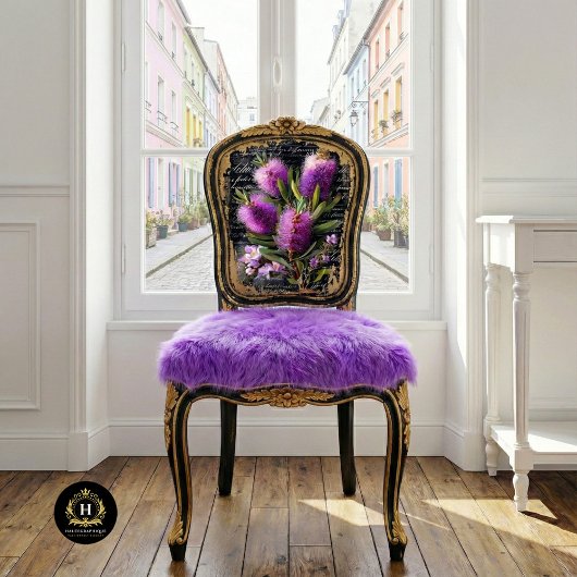 Purple Bottlebrush Flower Decoupage 薄葉紙