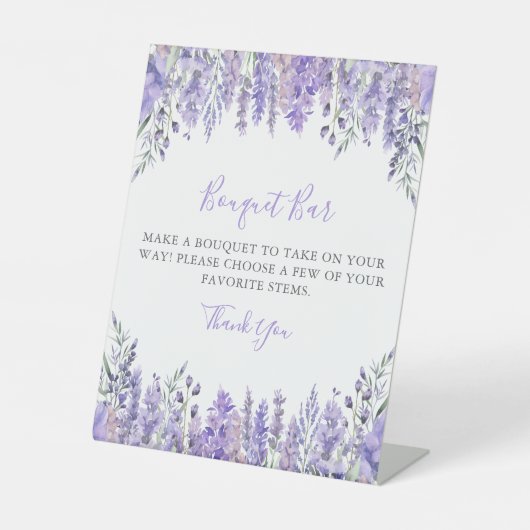 Purple Bouquet Flower Bar 台座サイン (正面)