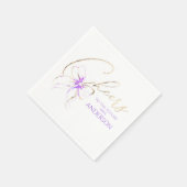 Purple Bow Cheers To The Future Mrs Bridal Shower スタンダードカクテルナプキン (角)