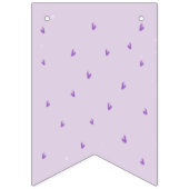 Purple Bow Coquette Birthday  バンティングフラッグ (第1の旗)
