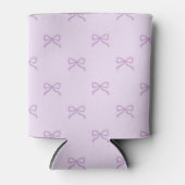 Purple Bow Pattern Pastel Modern Party Accessory 缶クーラー (正面)