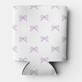 Purple Bow Pattern Pastel Modern Party Accessory 缶クーラー (正面)
