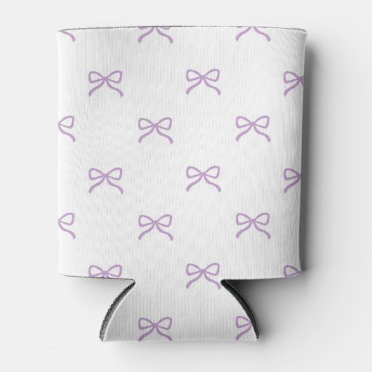Purple Bow Pattern Pastel Modern Party Accessory 缶クーラー (正面)