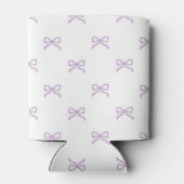 Purple Bow Pattern Pastel Modern Party Accessory 缶クーラー (裏面)
