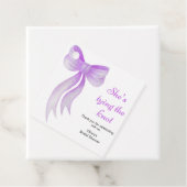 Purple Bow She's Tying the Knot Bridal Shower   フェイバータグ (インサイチュ)