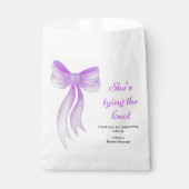 Purple Bow She's Tying the Knot Bridal Shower  フェイバーバッグ (正面)