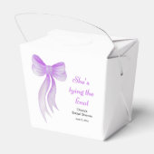 Purple Bow She's Tying the Knot Bridal Shower  フェイバーボックス (裏面サイド)