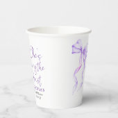 Purple Bow She's Tying the Knot Bridal Shower 紙コップ (左)