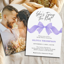 Purple Bow Shes Tying the Knot Photo Bridal Shower