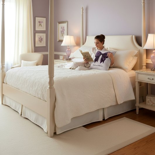 Purple Bow Stripe Personalized Throw Pillow クッション