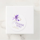 Purple Bow Thank You Baby Shower フェイバータグ (インサイチュ)