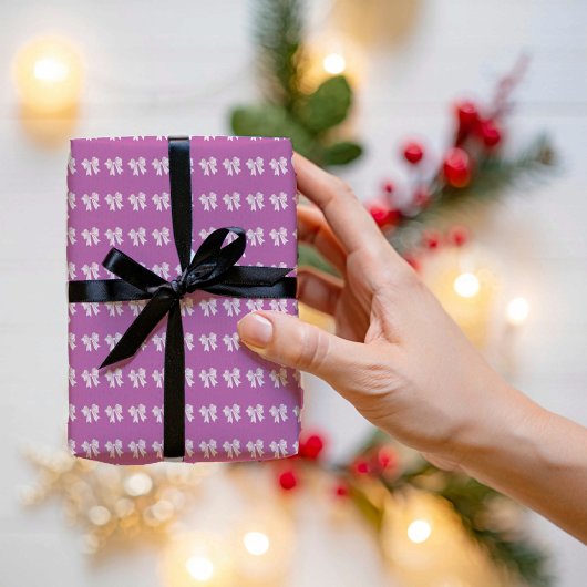 Purple Bow Wrapping Paper  ラッピングペーパー