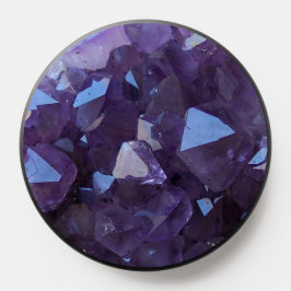 Purple Brazilian Quartzアメジスト写真 ポップソケット