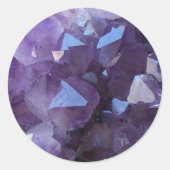 Purple Brazilian Quartzアメジスト写真 ラウンドシール (正面)