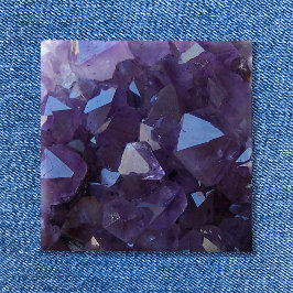 Purple Brazilian Quartzアメジスト写真 缶バッジ