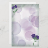 purple bubble rose 便箋 (正面/裏面)