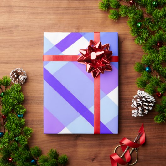 Purple Buffalo Plaid Wrapping Paper ラッピングペーパー (クリスマスギフト)