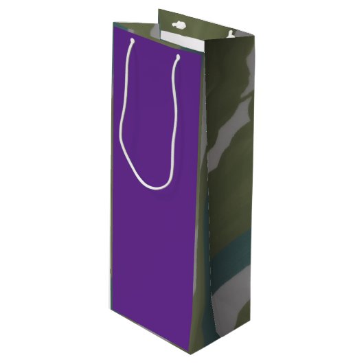 Purple & Burgandy ワインギフトバッグ (正面アングル)