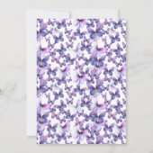 Purple Butterflies And Dress 18th Birthday Debut 招待状 (裏面)