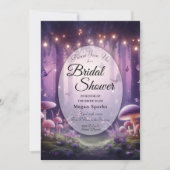 Purple Butterflies and Starlit Skies Bridal Shower 招待状 (正面)