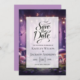 Purple Butterflies and Starlit Skies Wedding セーブザデート