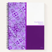 Purple Butterflies Custom Notebook  ノートブック (正面)