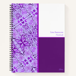 Purple Butterflies Custom Notebook  ノートブック