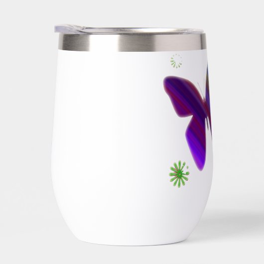 Purple Butterflies Water Bottle (右面)