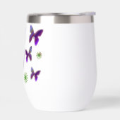 Purple Butterflies Water Bottle (左面)