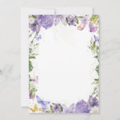 Purple Butterfly 1st Birthday招待状for Boy - 招待状 (裏面)