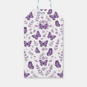 Purple Butterfly Baby Girl Baby Shower ギフトタグ (裏面)