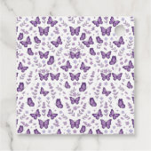 Purple Butterfly Baby Girl Baby Shower  フェイバータグ (裏面)