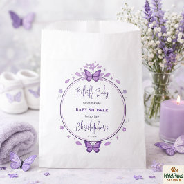 Purple Butterfly Baby Girl Baby Shower  フェイバーバッグ