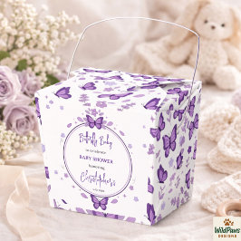 Purple Butterfly Baby Girl Baby Shower  フェイバーボックス