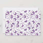 Purple Butterfly Baby Girl Baby Shower  招待状 (裏面)