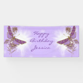 Purple Butterfly Birthday 横断幕 (横)