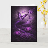 Purple Butterfly– Dark Bloom Collection カード (黄色い花)