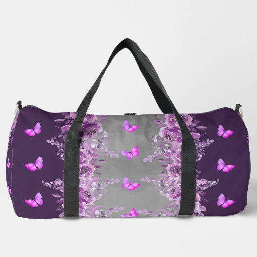 Purple Butterfly Duffel Bag ダッフルバッグ (正面)