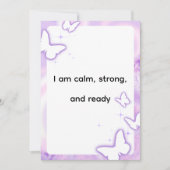 Purple Butterfly Mindful Affirmation Art シーズンカード (正面)