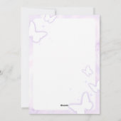 Purple Butterfly Mindful Affirmation Art シーズンカード (裏面)