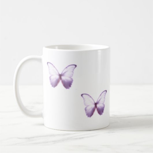 Purple Butterfly Mug コーヒーマグカップ (左)