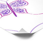 Purple Butterfly Pattern ポスター (コーナー)