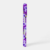 Purple Butterfly Shaped Pansies, iPhone 16ケース (右側面)