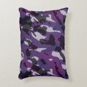 Purple Camo Abstract アクセントクッション (正面(垂直))