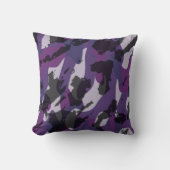 Purple Camo Abstract クッション (正面)