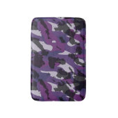 Purple Camo Abstract バスマット (正面縦)