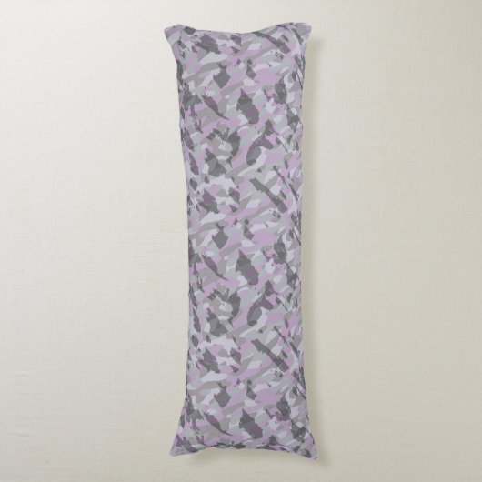Purple Camo abstract ボディピロー (正面縦)