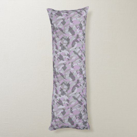 Purple Camo abstract ボディピロー (裏面 (縦))