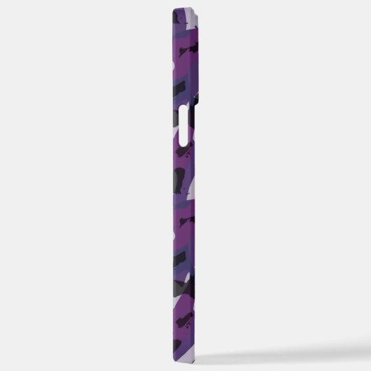 Purple Camo Abstract iPhoneケース (右側面)