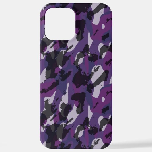 Purple Camo Abstract iPhoneケース (裏面)